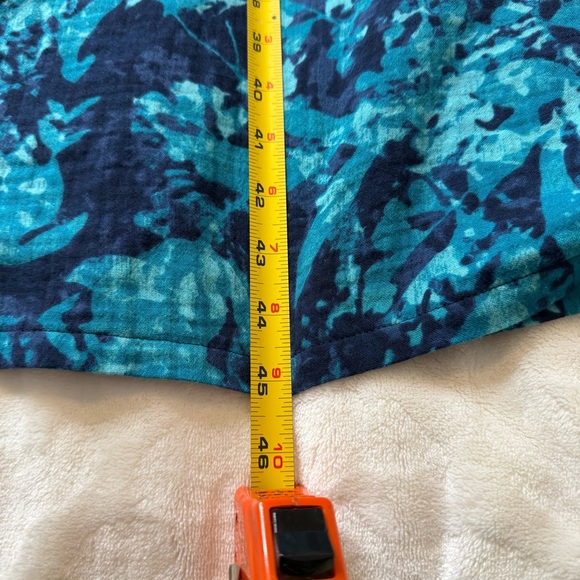 Coldwater Creek Teal Maxi Dress + Navy Shrug Set | Medium | Smocked Guaze - Picture 9 of 16